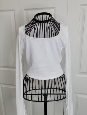 ALO Yoga | Tops | Blissful Henley Bra Top White | Poshmark